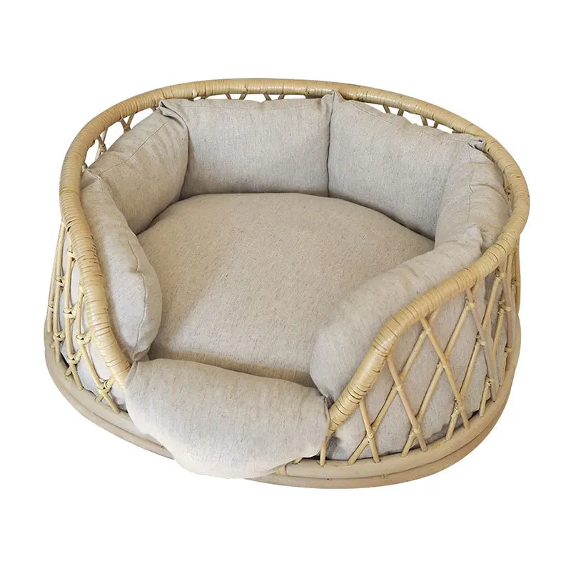 Handmade rattan woven pet bed, dog sofa chair, cat small bed nest can be removed in all seasons
Handmade rattan woven pet bed, dog sofa chair, cat small bed nest can be removed in all seasons