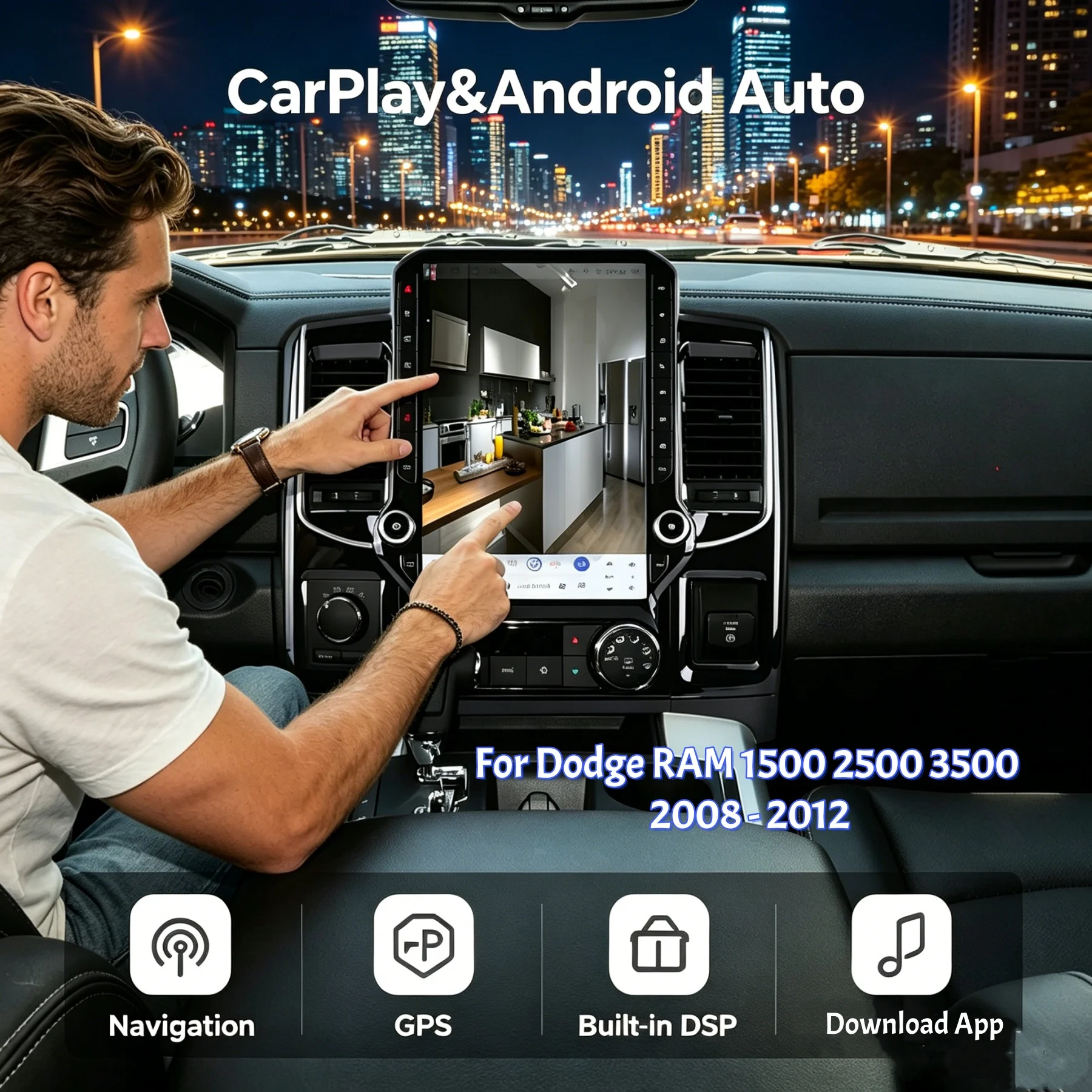 14.5 inch Touch Screen Android Carplay For RAM1500 2008 2012 Car Radio DSP Multimedia Player GPS Navigation Stereo Head Unit
14.5 inch Touch Screen Android Carplay For RAM1500 2008 2012 Car Radio DSP Multimedia Player GPS Navigation Stereo Head Unit