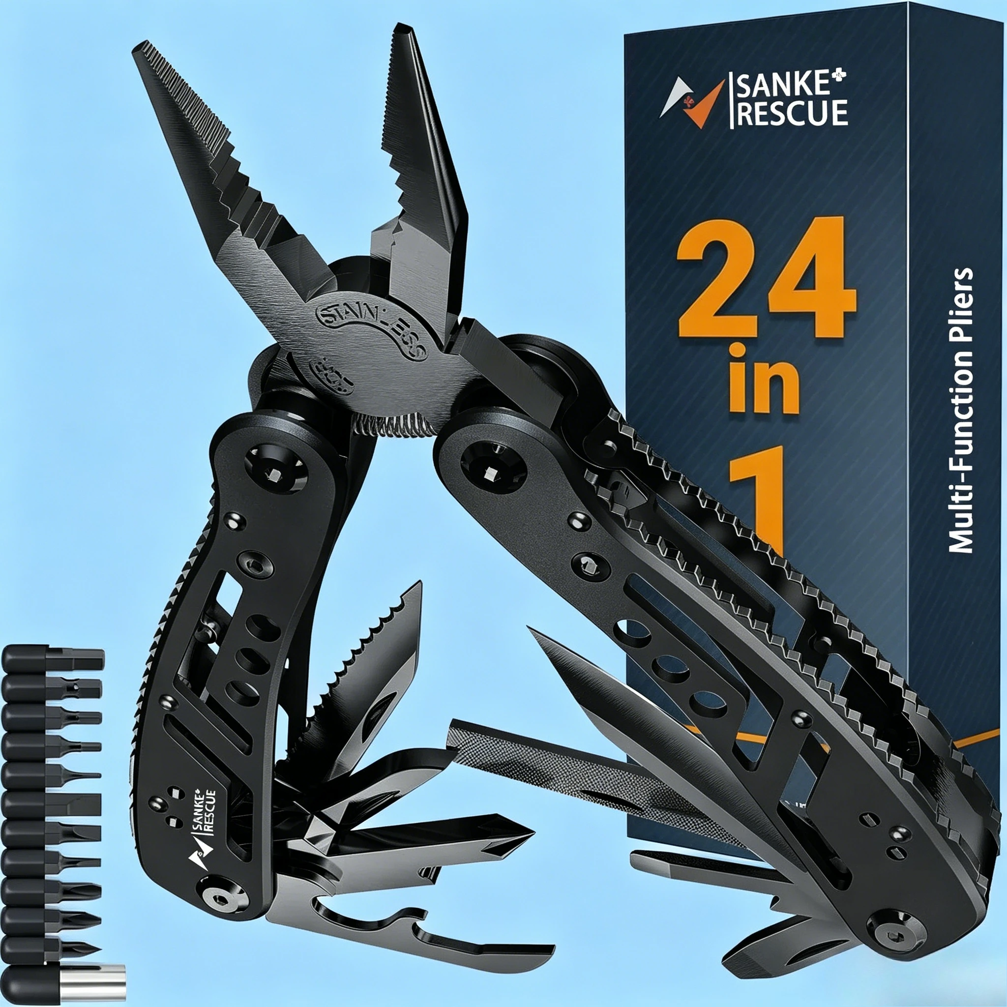 Multifunctional Diagonal Pliers 24-in-1 Universal Wire Cutter Anti-slip Electrician Hardware Cutting Repair Hand Tools
Multifunctional Diagonal Pliers 24-in-1 Universal Wire Cutter Anti-slip Electrician Hardware Cutting Repair Hand Tools