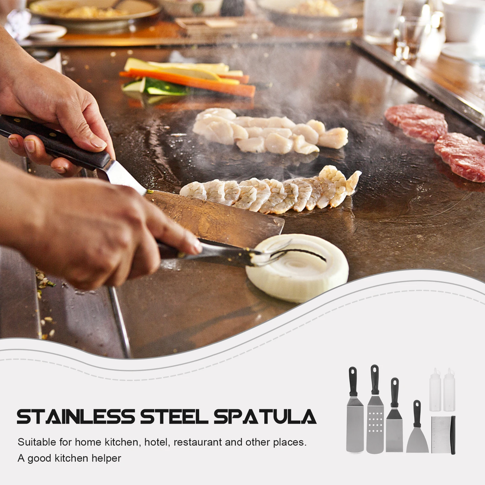 7-Piece BBQ Grilling Set For Dad Set Stainless Steel Cooking Tools Outdoor Camping Picnic Accessories Gifts For Men 
7-Piece BBQ Grilling Set For Dad Set Stainless Steel Cooking Tools Outdoor Camping Picnic Accessories Gifts For Men