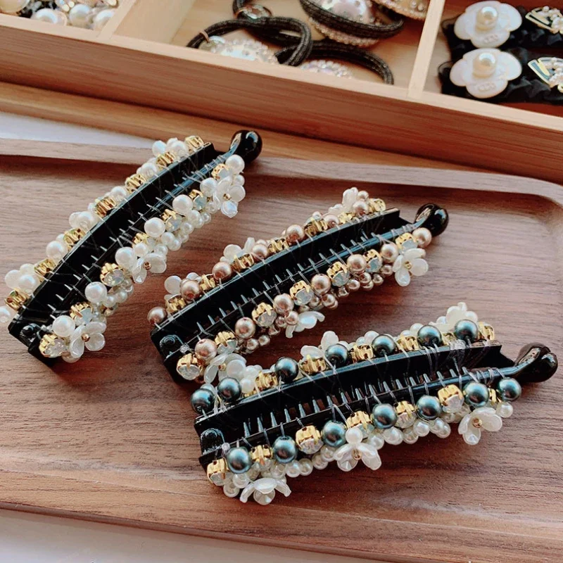 Handmade Paint Imitate Pearl Hair Clip Banana pin Korea Ladies Sweet grip Flower Grip For Women Girls Headdress New
Handmade Paint Imitate Pearl Hair Clip Banana pin Korea Ladies Sweet grip Flower Grip For Women Girls Headdress New