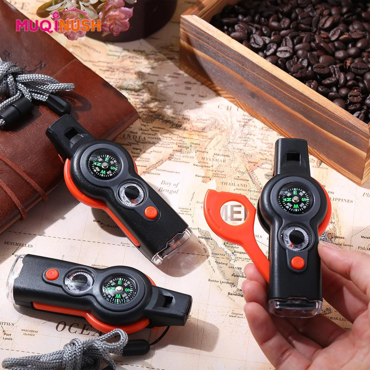 7in1 Emergency Safety Whistle with Lanyard Multifunctional Tool Compass, Thermometer, Magnifier, LED Flashlight, Reflector
7in1 Emergency Safety Whistle with Lanyard Multifunctional Tool Compass, Thermometer, Magnifier, LED Flashlight, Reflector