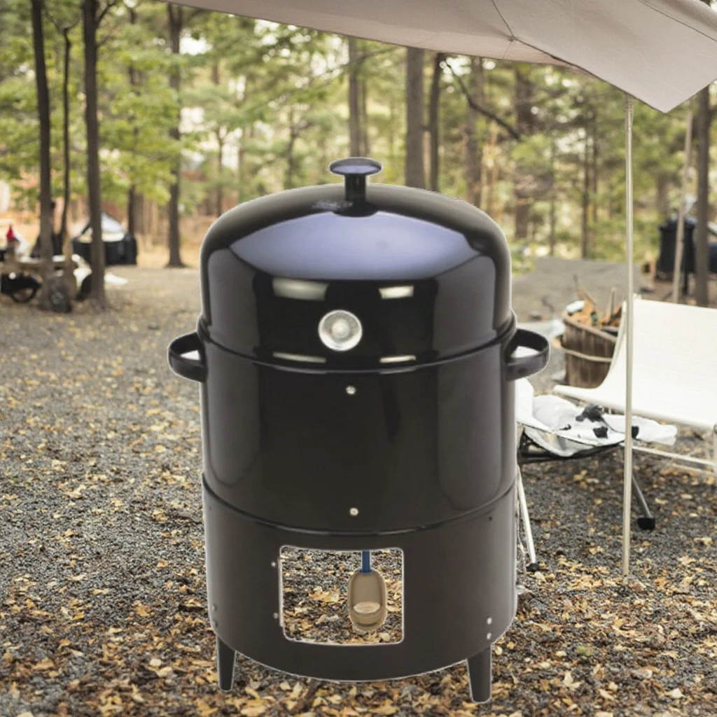 Portable 3-in-1 Steel Camping BBQ Smoker Grill Outdoor Barbecue Roaster with Charcoal BBQ and Smoker Features
Portable 3-in-1 Steel Camping BBQ Smoker Grill Outdoor Barbecue Roaster with Charcoal BBQ and Smoker Features