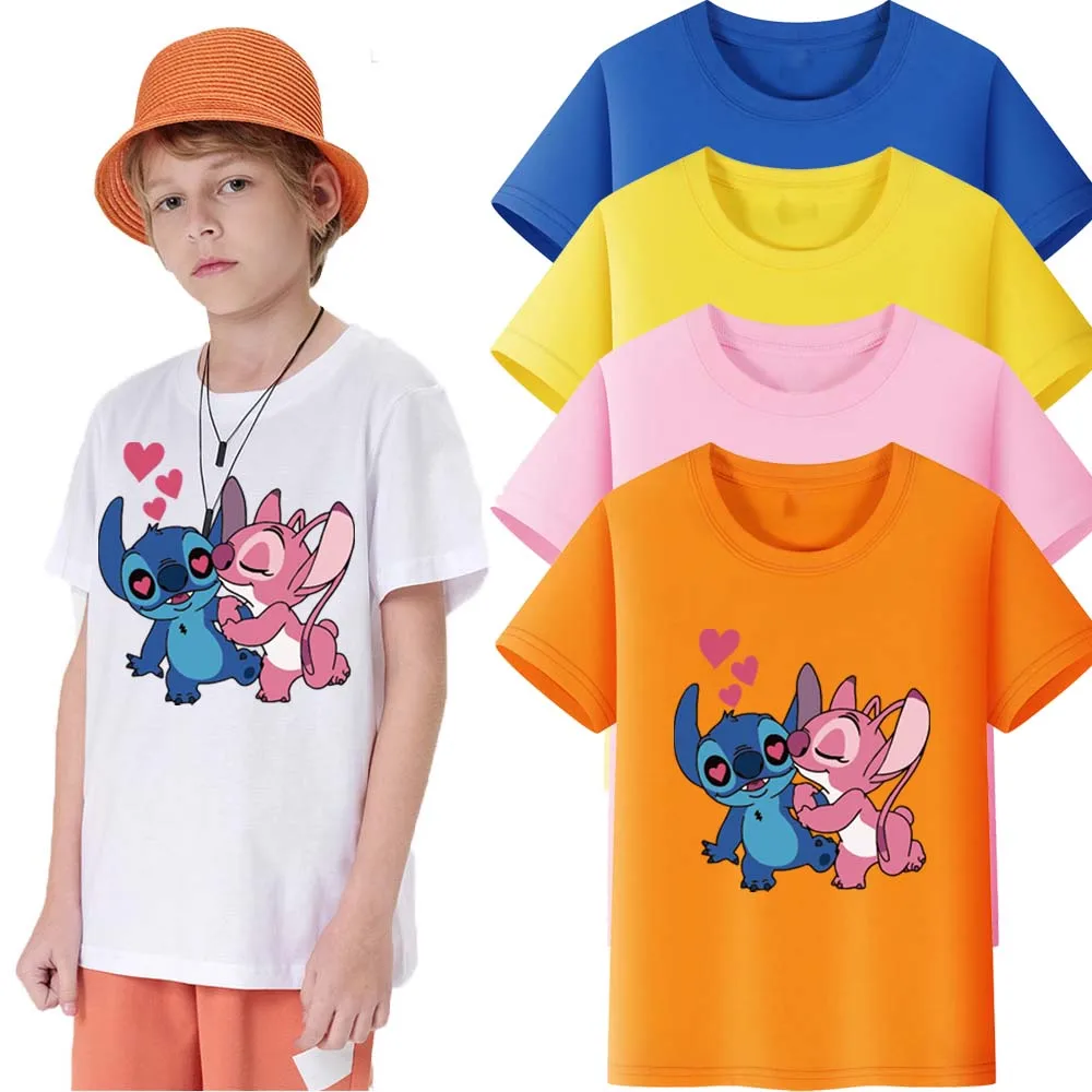 Disney Lilo Stitch Animal Cartoon T Shirts Fashion Brand Pink&Blue Stitch T-shirts Boys Tees Girls Tops for Teens Kids Clothes
Disney Lilo Stitch Animal Cartoon T Shirts Fashion Brand Pink&Blue Stitch T-shirts Boys Tees Girls Tops for Teens Kids Clothes