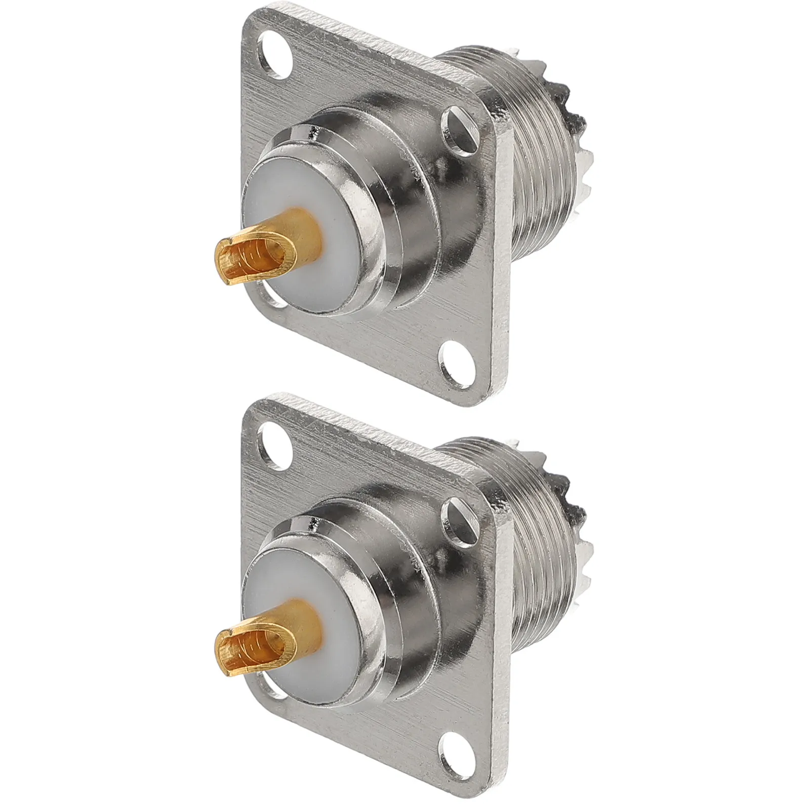 2Pcs Coaxial Connector Female to Female 4-Hole Flange Panel Chassis Mount Coupler for Radio Antenna Cb Antenna Adapter Cable
2Pcs Coaxial Connector Female to Female 4-Hole Flange Panel Chassis Mount Coupler for Radio Antenna Cb Antenna Adapter Cable