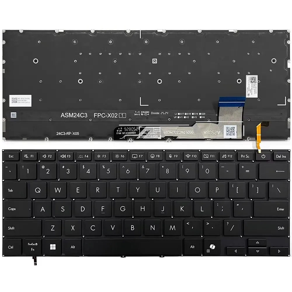 Новая клавиатура с подсветкой для ноутбуков ASUS Vivobook S14 S3407QA S3407VA S3407CA (US-раскладка)
Новая клавиатура с подсветкой для ноутбуков ASUS Vivobook S14 S3407QA S3407VA S3407CA (US-раскладка)