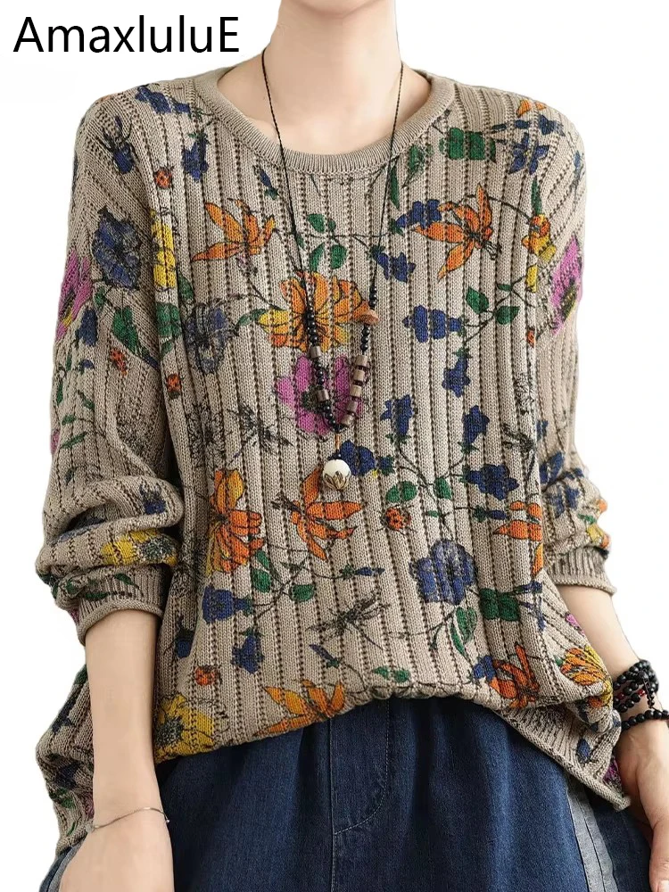Amax luluE Printed Winter Females Striped O Neck Jumpers Casual Vintage Classic Luxury Sweaters Cotton Loose Oversized Pullovers
Amax luluE Printed Winter Females Striped O Neck Jumpers Casual Vintage Classic Luxury Sweaters Cotton Loose Oversized Pullovers