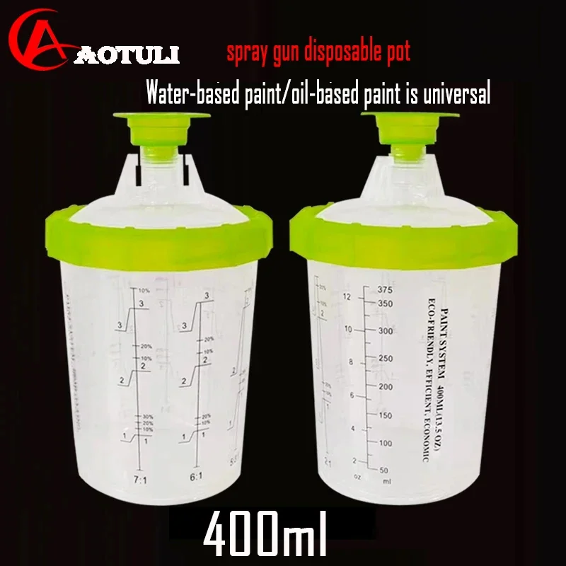 Spray Gun Disposable POTS 400ML Free Wash 50 Sets 1 Box Car Spray Paint Plastic Pot Graduated Cup Spray Gun General Sealed
Spray Gun Disposable POTS 400ML Free Wash 50 Sets 1 Box Car Spray Paint Plastic Pot Graduated Cup Spray Gun General Sealed