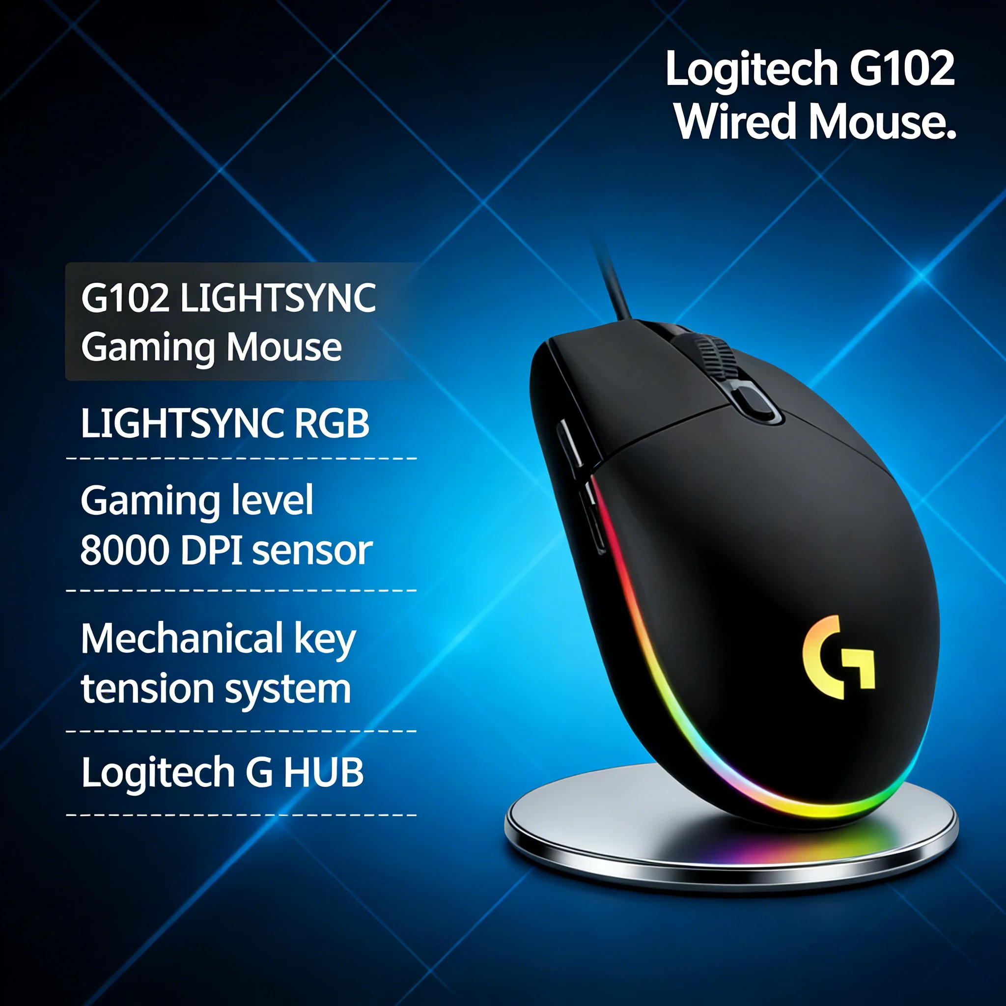 Игровая мышь G102 с высокой точностью 8000 DPI, для офиса и игр, двойного назначения
Игровая мышь G102 с высокой точностью 8000 DPI, для офиса и игр, двойного назначения