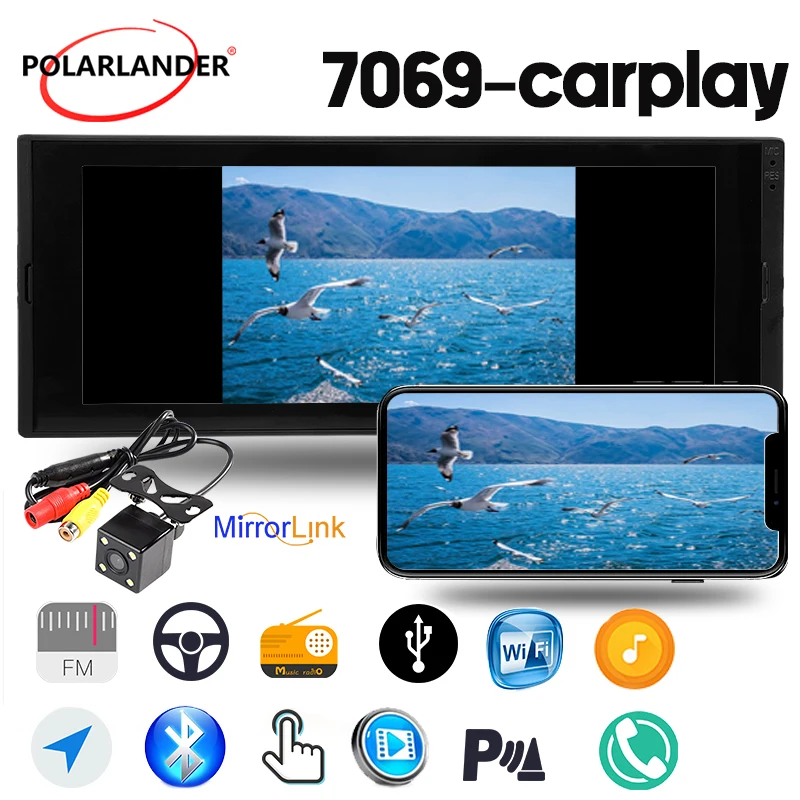 6,9-дюймовый 1-DIN автомобильный мультимедийный проигрыватель Android с CarPlay, GPS, Bluetooth, Wi-Fi, универсальная автомобильная стереосистема
6,9-дюймовый 1-DIN автомобильный мультимедийный проигрыватель Android с CarPlay, GPS, Bluetooth, Wi-Fi, универсальная автомобильная стереосистема