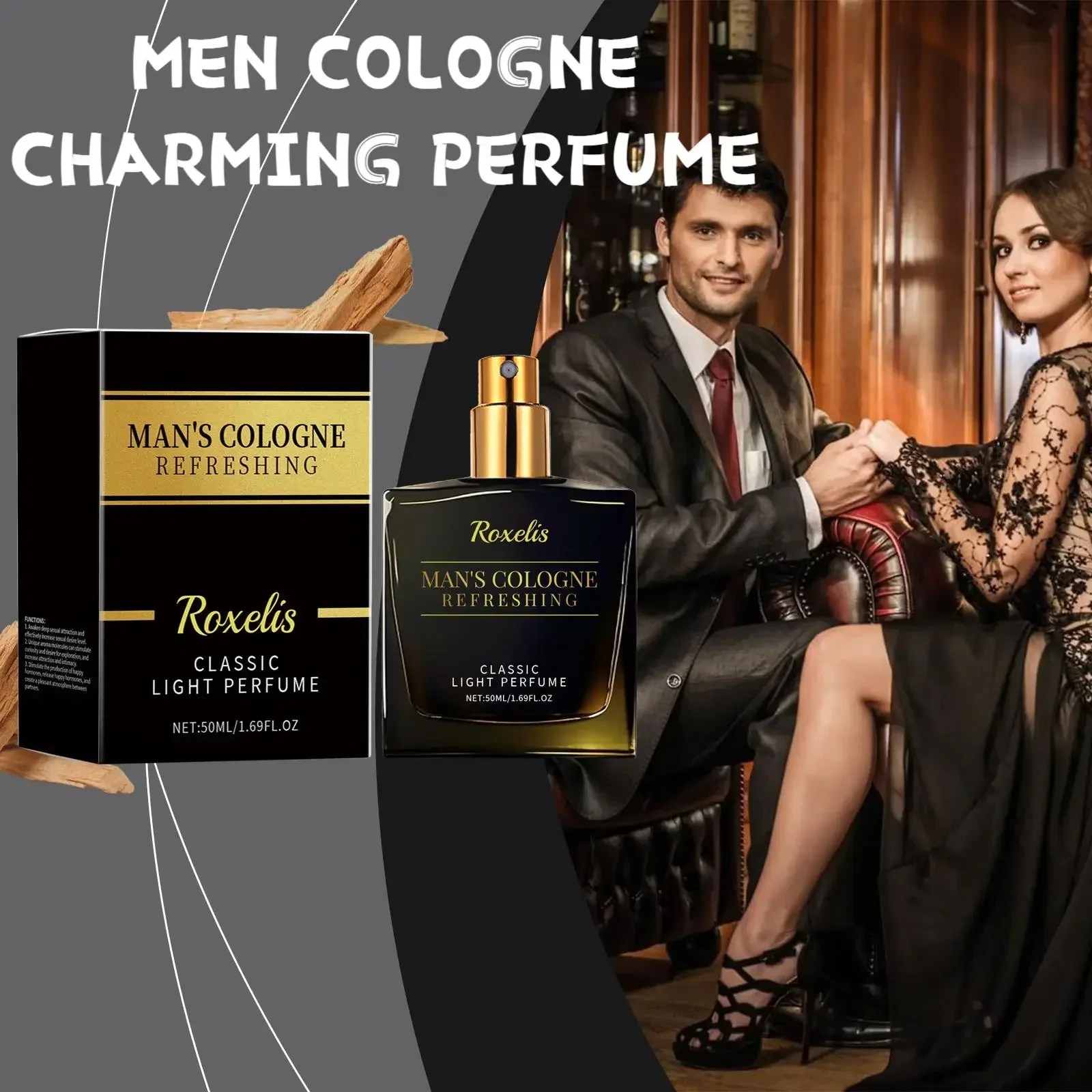 Roxelis 50ml Gentlemen Cologne Pheromone Perfume Dating Flirting Long Lasting Fragrance Release Charming Atmosphere Perfume
Roxelis 50ml Gentlemen Cologne Pheromone Perfume Dating Flirting Long Lasting Fragrance Release Charming Atmosphere Perfume