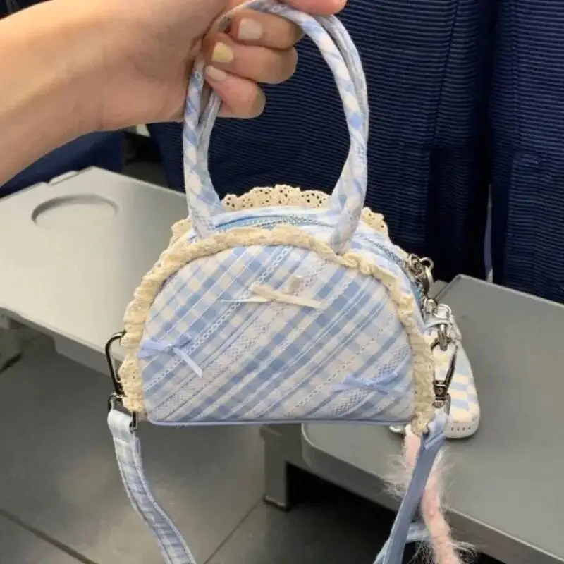 Bloom Haruku Plaid Blue Y2k Hand Wallet Women Vintage Bow Handle Chic Shell Bag Handbag Female Casual Crossbody Bags New
Bloom Haruku Plaid Blue Y2k Hand Wallet Women Vintage Bow Handle Chic Shell Bag Handbag Female Casual Crossbody Bags New