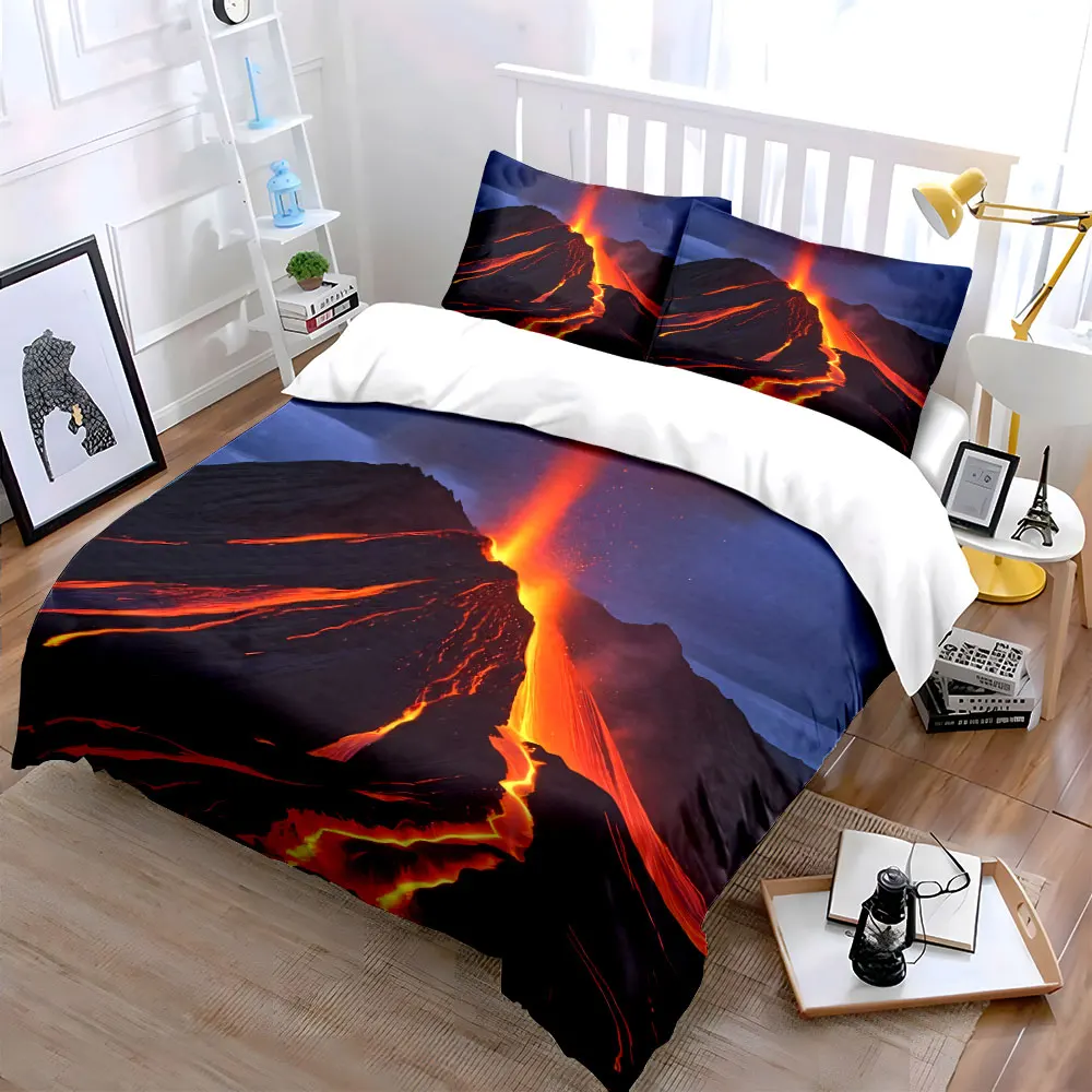 Volcanic Eruption Scenery Set Soft Skin-Friendly Bedding Set Includes 1 Duvet Cover And 2 Pillowcase, Gift
Volcanic Eruption Scenery Set Soft Skin-Friendly Bedding Set Includes 1 Duvet Cover And 2 Pillowcase, Gift