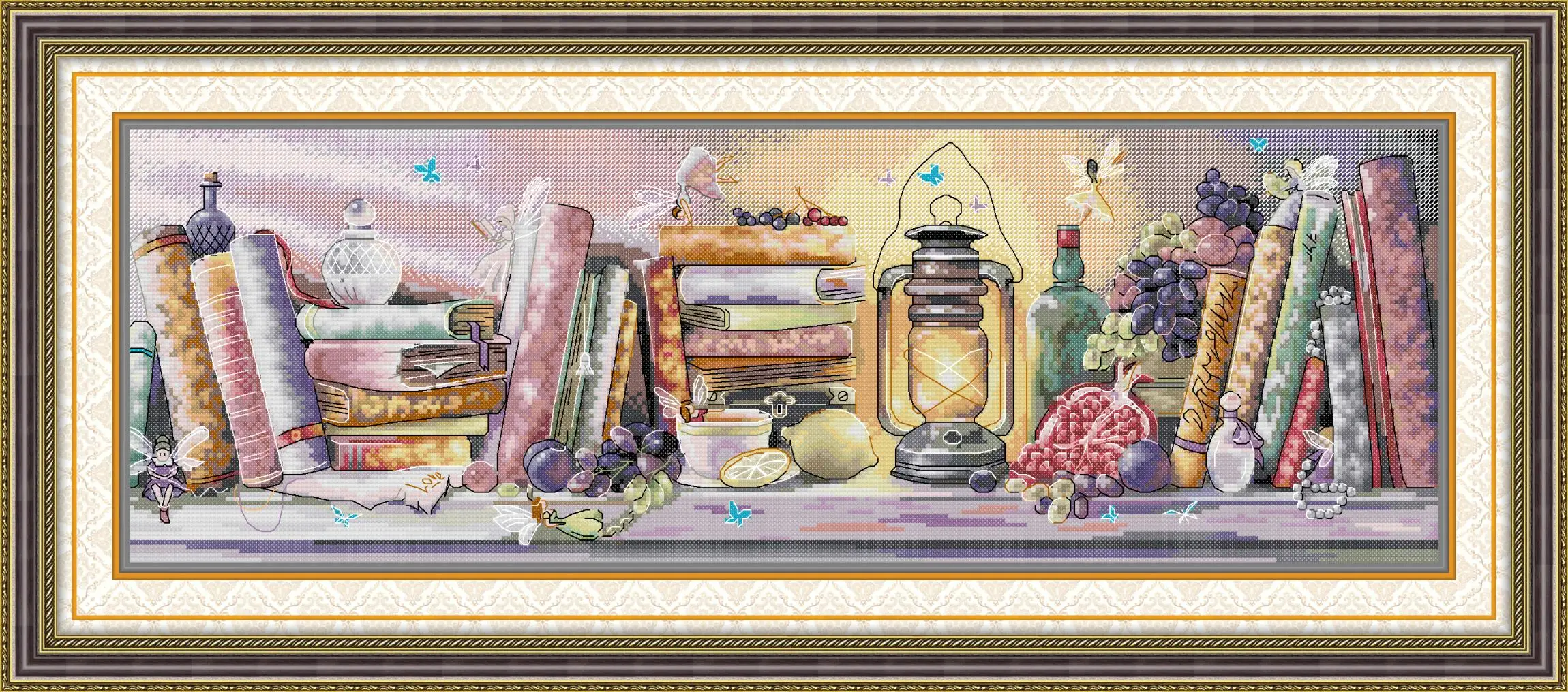 Maydear Full Cross Stitch Kit, 11CT/14CT/16CT/9CT Aida Fabric,DMC Threads Sewing Pattern Embroidery Set-Oil Lamp Bookshelf
Maydear Full Cross Stitch Kit, 11CT/14CT/16CT/9CT Aida Fabric,DMC Threads Sewing Pattern Embroidery Set-Oil Lamp Bookshelf