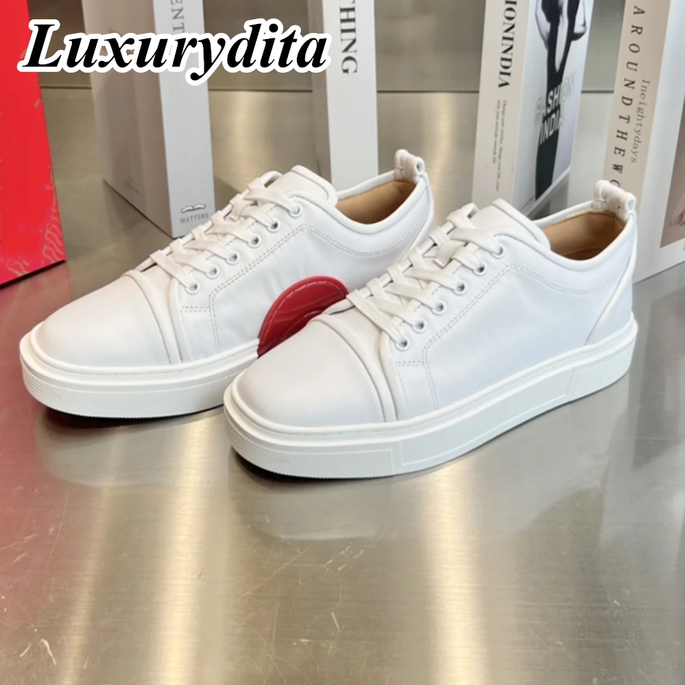 Top Quality Womens Trendy Casual Sneakers Luxury Mens Real Leather Tennis Shoes Designr Red Sole Tide Lovers Rivet Shoes HJ0921
Top Quality Womens Trendy Casual Sneakers Luxury Mens Real Leather Tennis Shoes Designr Red Sole Tide Lovers Rivet Shoes HJ0921