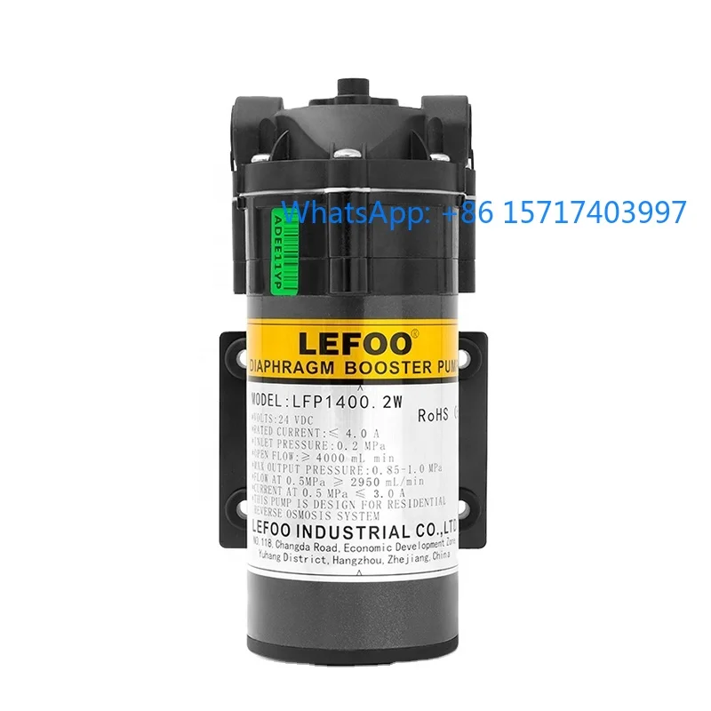 High Water Pressure 24V 400G-P-D Small Ro Booster Pump Car Clear Wash Equipment Reverse Osmosis Pump
High Water Pressure 24V 400G-P-D Small Ro Booster Pump Car Clear Wash Equipment Reverse Osmosis Pump