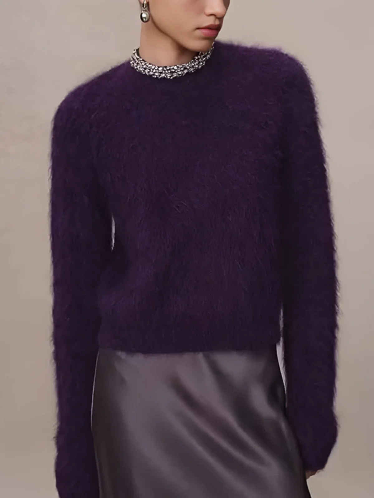 Ele Heavy-Du Diamond Embedded Deep Purple High-Quali Women's Long Sve round Ne Soft Cozy Faionable Loose Fit
Ele Heavy-Du Diamond Embedded Deep Purple High-Quali Women's Long Sve round Ne Soft Cozy Faionable Loose Fit