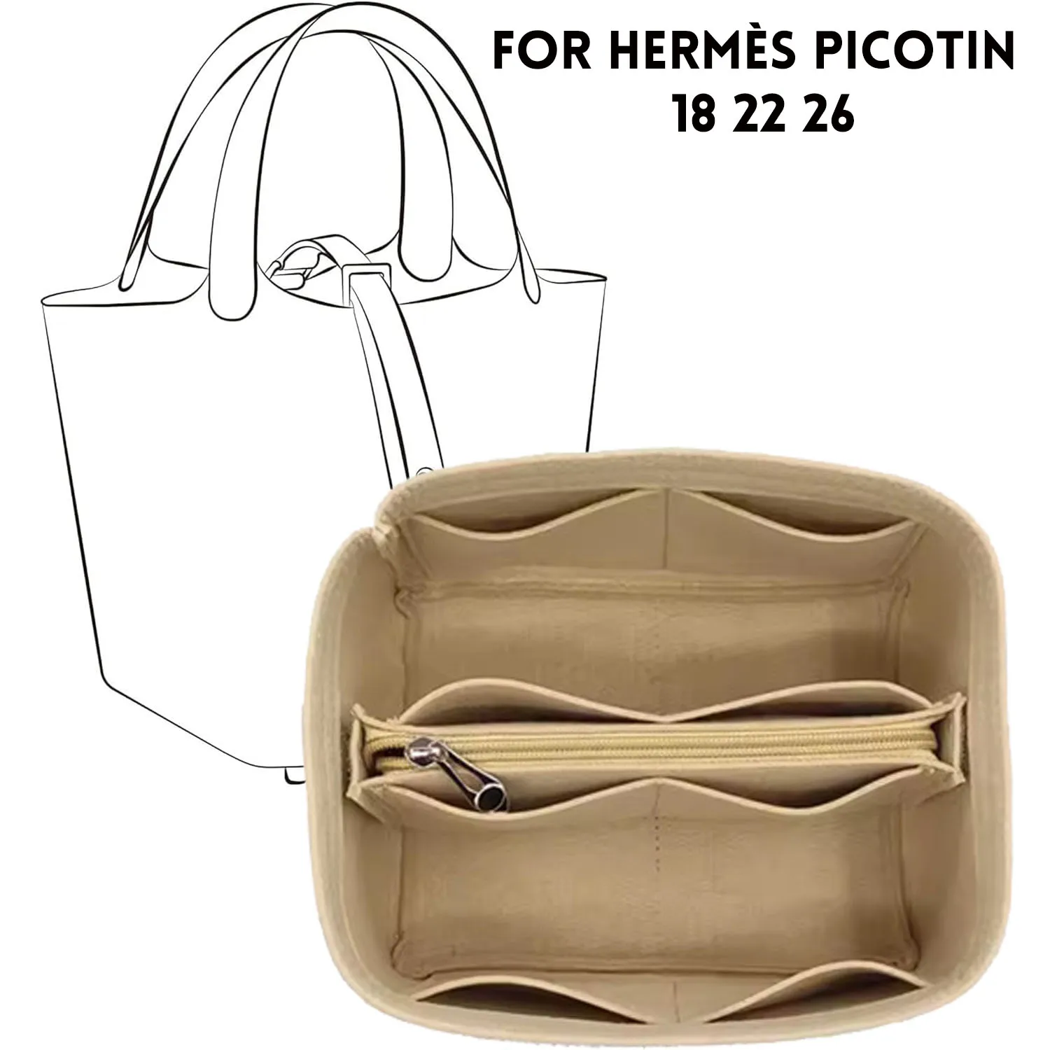 Для H Picotin 18 22 26 фетровая тканевая сумка-органайзер для макияжа, сумка-органайзер, дорожная внутренняя сумочка, портативные косметички
Для H Picotin 18 22 26 фетровая тканевая сумка-органайзер для макияжа, сумка-органайзер, дорожная внутренняя сумочка, портативные косметички