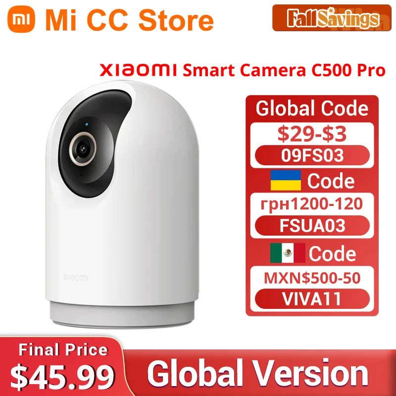 Глобальная версия Xiaomi Smart Camera C500 Pro MJA1 Чип безопасности Голосовое управление Режим HDR Богатая функция AI 5MP Сверхпрозрачное изображение
Глобальная версия Xiaomi Smart Camera C500 Pro MJA1 Чип безопасности Голосовое управление Режим HDR Богатая функция AI 5MP Сверхпрозрачное изображение