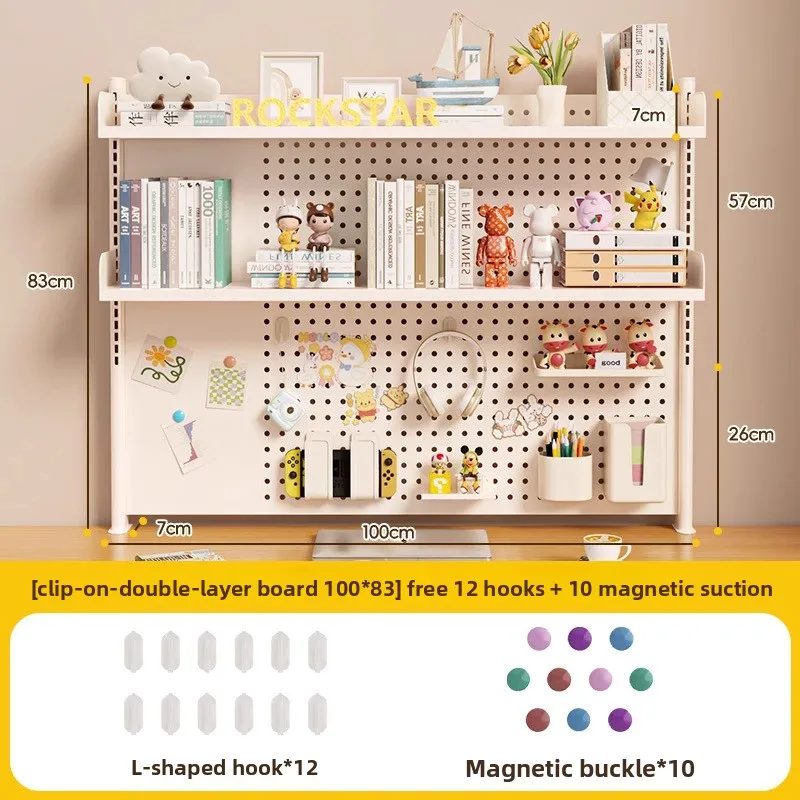 Stable Desk Storage Shelf Desktop Hole Board Finishing Rack
Stable Desk Storage Shelf Desktop Hole Board Finishing Rack