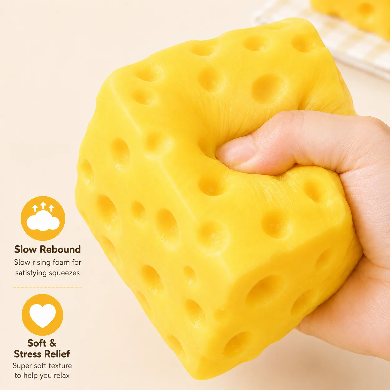 Giant Cheese Squeeze Toy Extra Large Size Cheese Squishy Fidget Toys Slow Rebound Shapeable Venting Ball for Adults Gifts
Giant Cheese Squeeze Toy Extra Large Size Cheese Squishy Fidget Toys Slow Rebound Shapeable Venting Ball for Adults Gifts