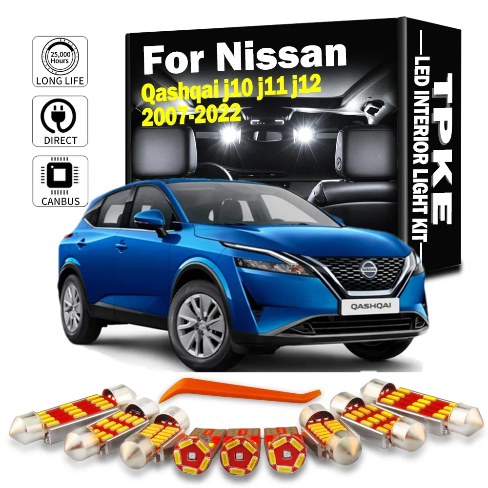 TPKE Canbus автомобильная лампа для внутреннего интерьера для Nissan Qashqai J10 J11 J12 2007-2015 2016 2017 2018 2019 2020 2021
TPKE Canbus автомобильная лампа для внутреннего интерьера для Nissan Qashqai J10 J11 J12 2007-2015 2016 2017 2018 2019 2020 2021