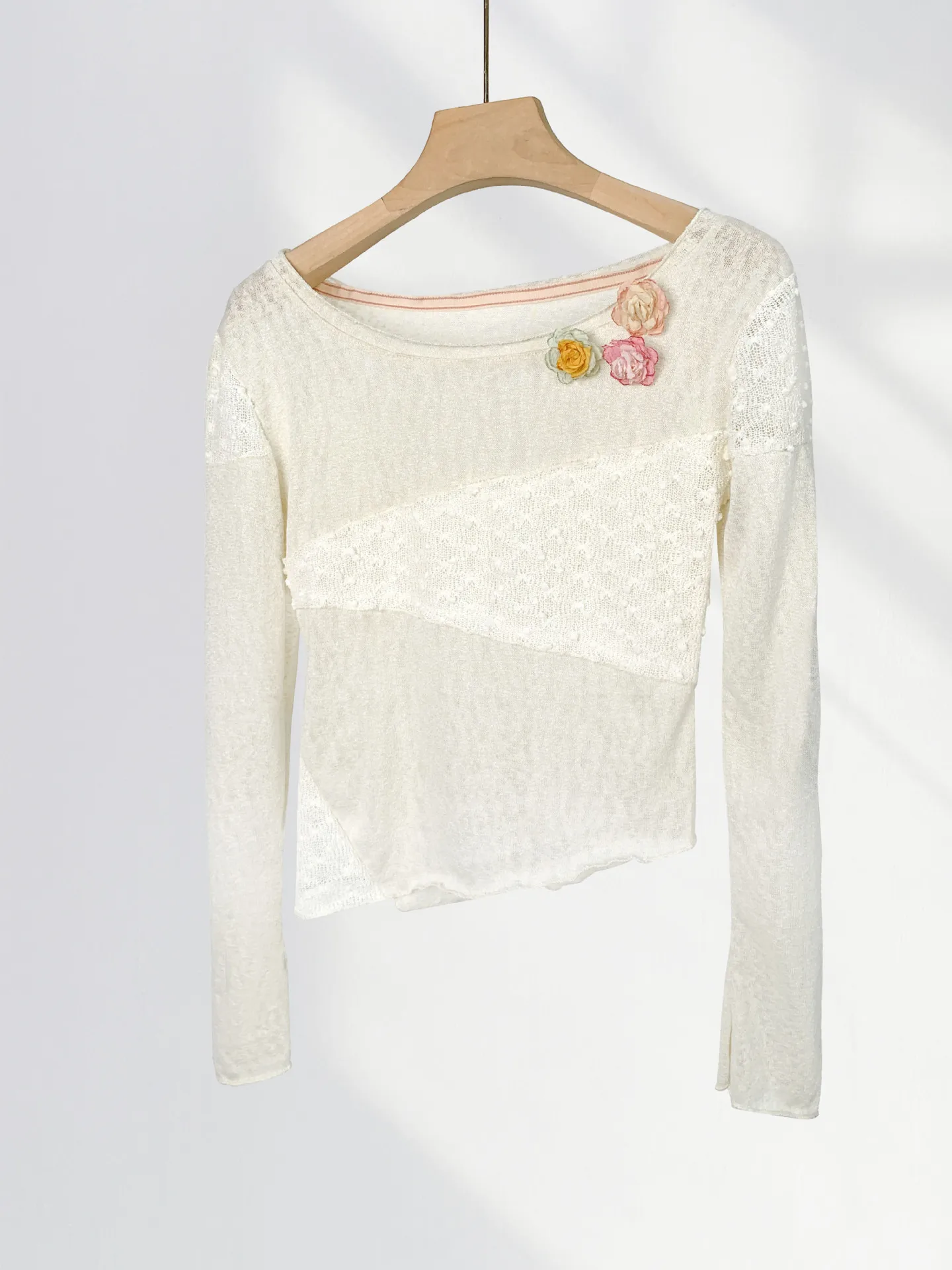 Irregular Patchwork Lace Top Floral Base Layer Blouse Spring Autumn New Design Women's Top
Irregular Patchwork Lace Top Floral Base Layer Blouse Spring Autumn New Design Women's Top