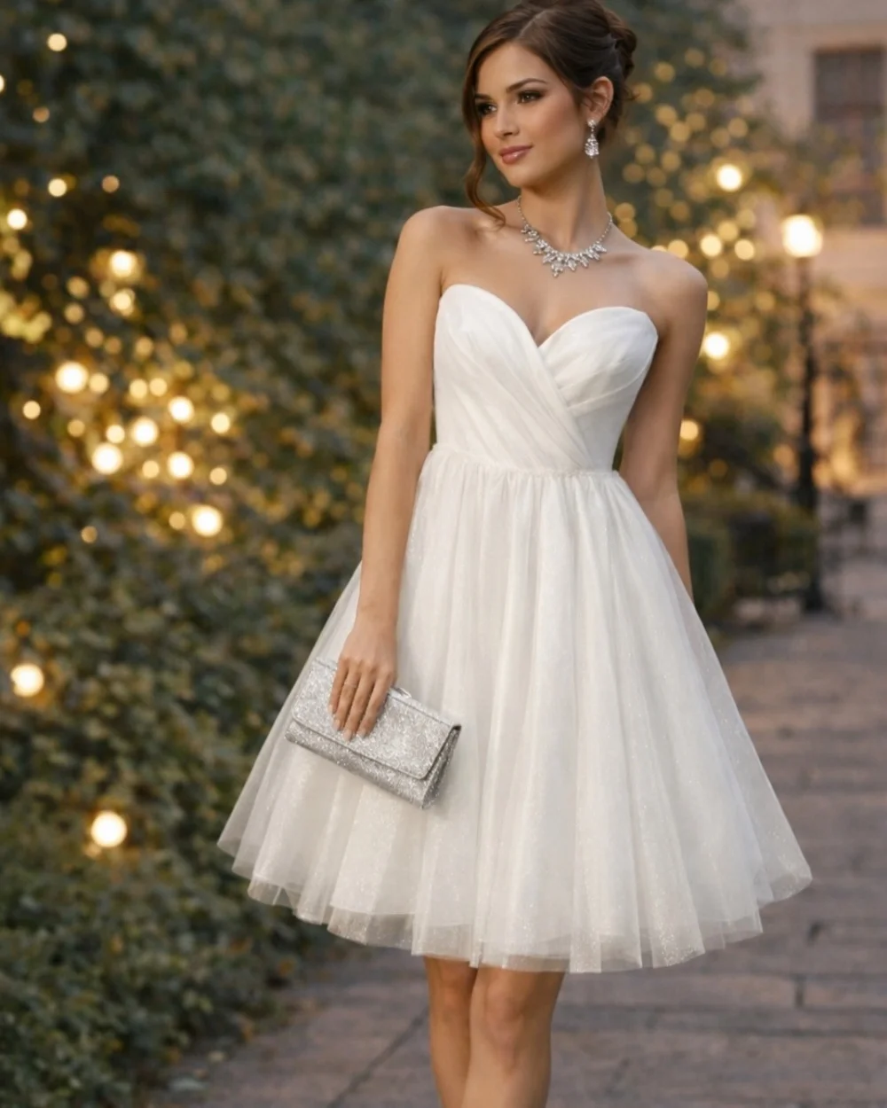 Customized Modern Style Women Tulle Ruched Pleat A-Line Evening Dresses Simple Formal Sweetheart Sleeveless Knee Length Dresses
Customized Modern Style Women Tulle Ruched Pleat A-Line Evening Dresses Simple Formal Sweetheart Sleeveless Knee Length Dresses