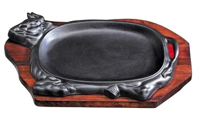 Thick Cast Iron Steak Iron Plate BBQ Dish Beef Iron Pan Home Kitchen Restaurant Roast Meat Pot Cow Head Shape Grilling Pan
Thick Cast Iron Steak Iron Plate BBQ Dish Beef Iron Pan Home Kitchen Restaurant Roast Meat Pot Cow Head Shape Grilling Pan