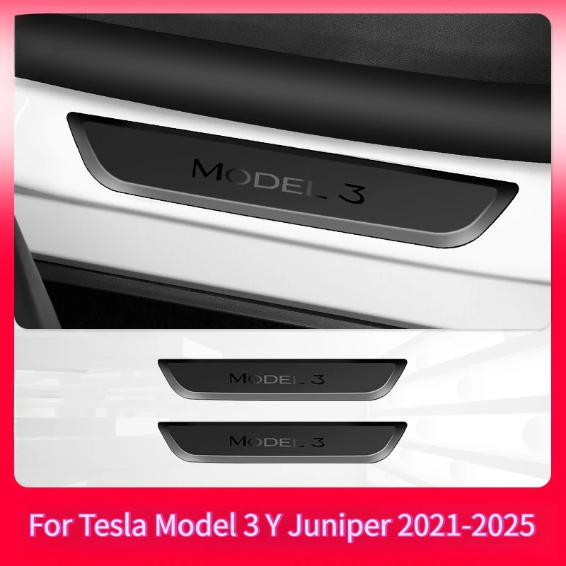 Для Tesla Model Y Juniper 2025 Model3 Защитная крышка на порог задней двери Защитная наклейка на порог от царапин Аксессуары 
Для Tesla Model Y Juniper 2025 Model3 Защитная крышка на порог задней двери Защитная наклейка на порог от царапин Аксессуары