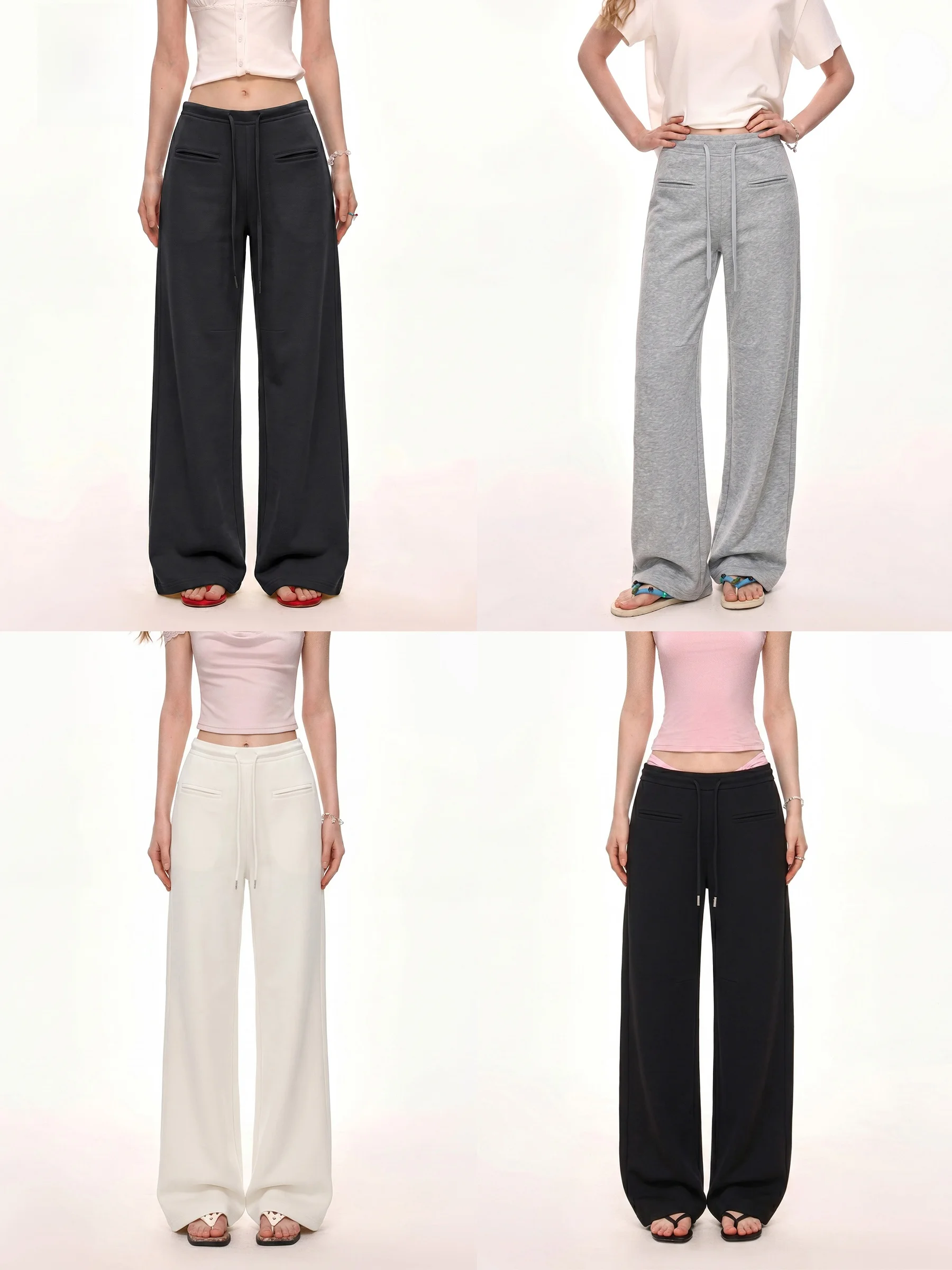 Grey American Style High Waist Slimming Drawstring Sporty Casual Pants Women's Summer Simple Fashion Bell Bottoms
Grey American Style High Waist Slimming Drawstring Sporty Casual Pants Women's Summer Simple Fashion Bell Bottoms