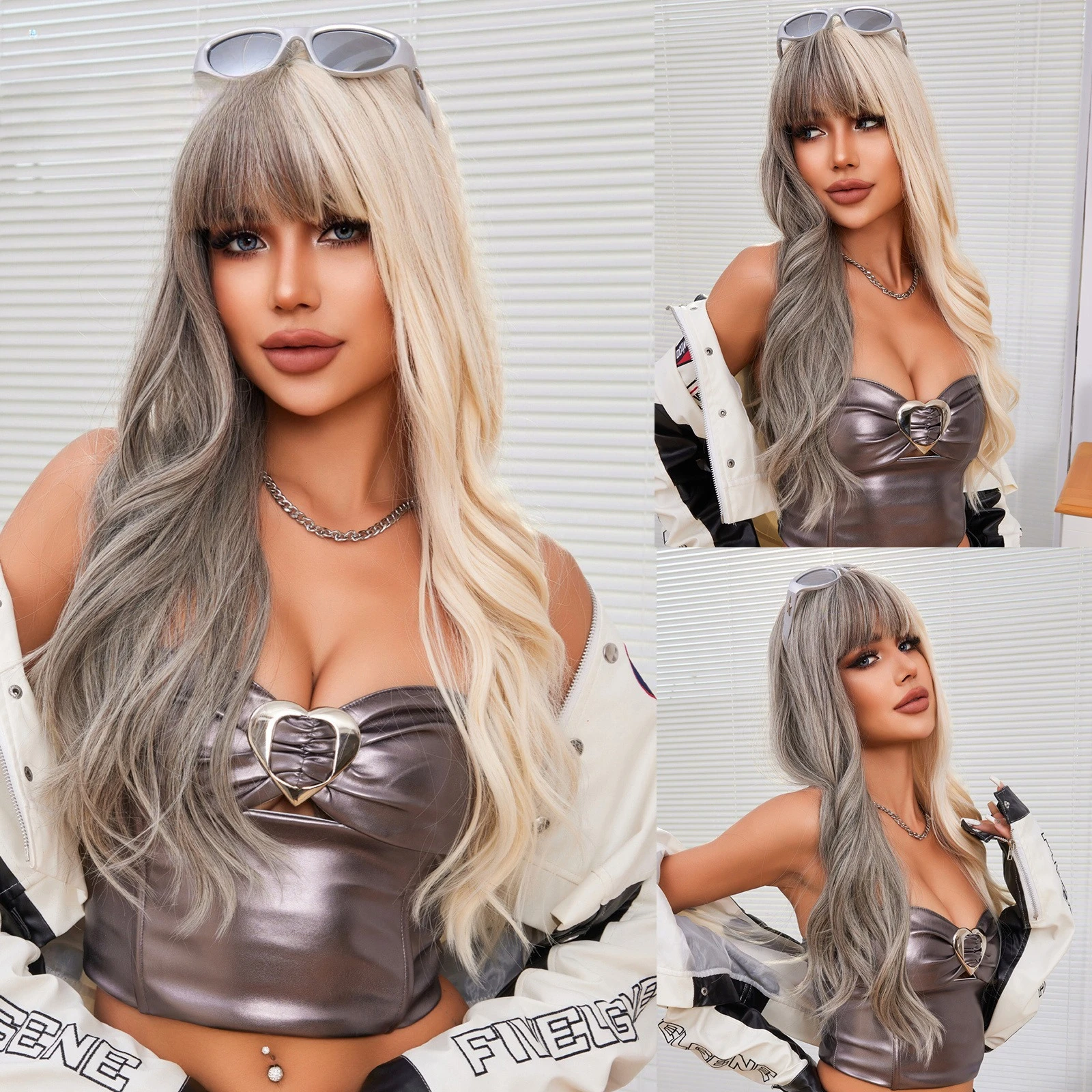 Летний косплей, голова Инь и Ян, длинные вьющиеся волосы, челка, белый, серый парик, женская прическа на всю голову
Летний косплей, голова Инь и Ян, длинные вьющиеся волосы, челка, белый, серый парик, женская прическа на всю голову