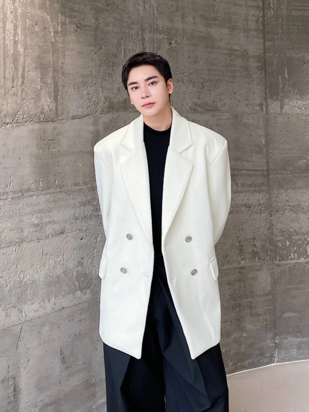 Autumn Winter Thiened Tweed Men's Suit Jaet Korean Sle Wide Fit Color Woolen Coat Trendy Top Youth Casual Long Sl...
Autumn Winter Thiened Tweed Men's Suit Jaet Korean Sle Wide Fit Color Woolen Coat Trendy Top Youth Casual Long Sl...