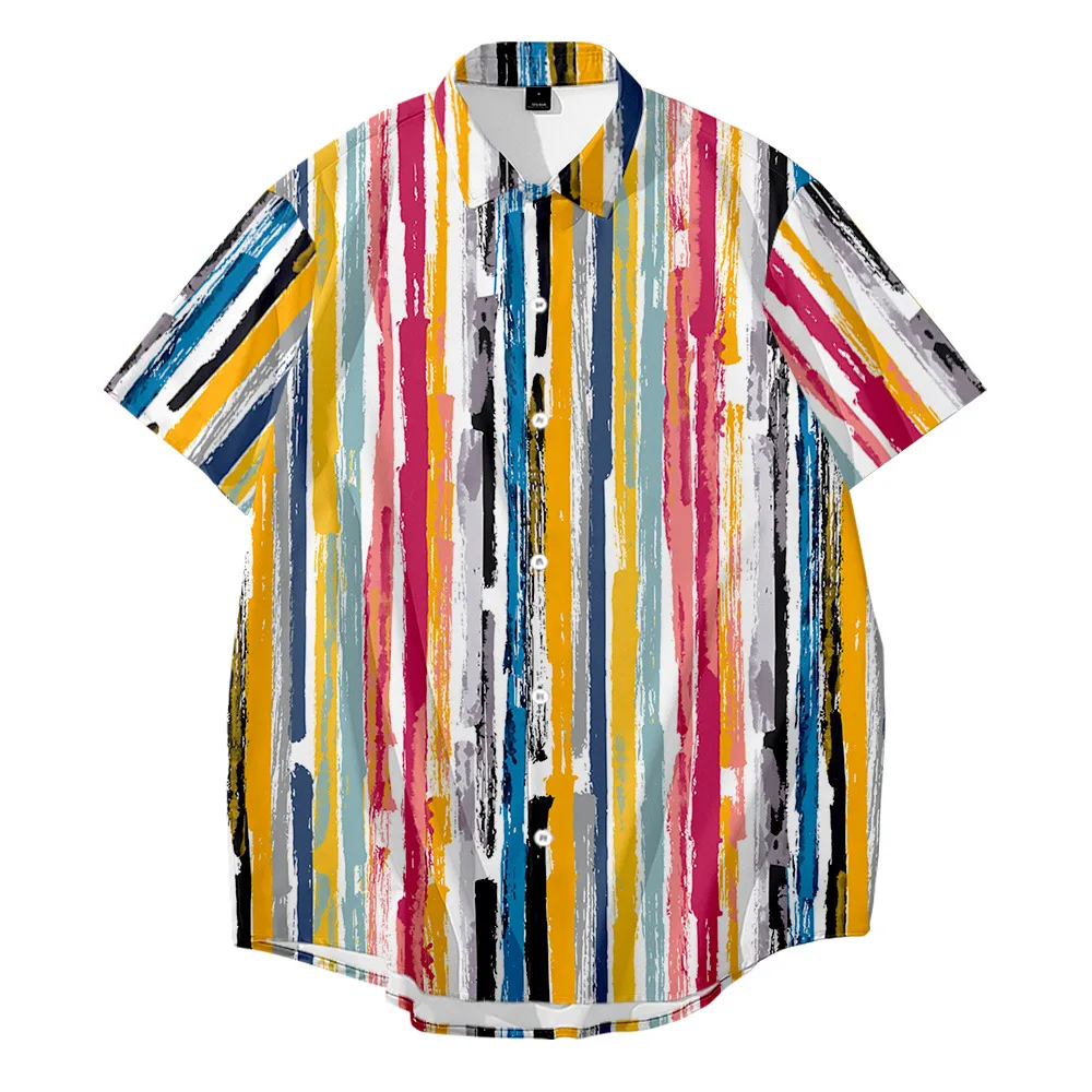 Aloha Shirt Summer Casual Beach Color Tie Dye Striped Short Sleeve Shirt New Oversize Men's Shirt
Aloha Shirt Summer Casual Beach Color Tie Dye Striped Short Sleeve Shirt New Oversize Men's Shirt