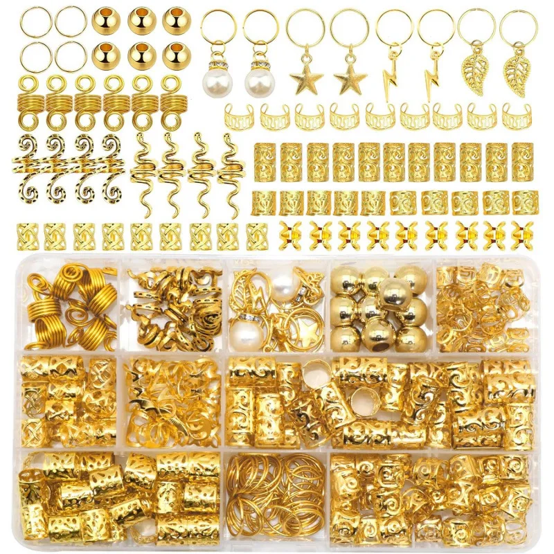 217Pcs Metal Braiding Accessories Set Open Hair Rings Clips Non Slip Dreadlock Beads Easy Install for Braids Extensions Women
217Pcs Metal Braiding Accessories Set Open Hair Rings Clips Non Slip Dreadlock Beads Easy Install for Braids Extensions Women