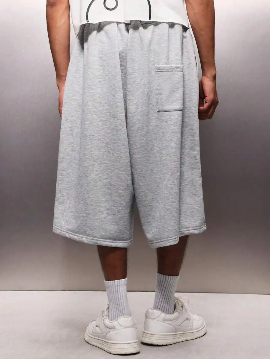 Elastic Waist Drawstring Jersey Shorts With Side Pockets, Loose Fit Below Knee Casual Summer Baggy Jorts
Elastic Waist Drawstring Jersey Shorts With Side Pockets, Loose Fit Below Knee Casual Summer Baggy Jorts