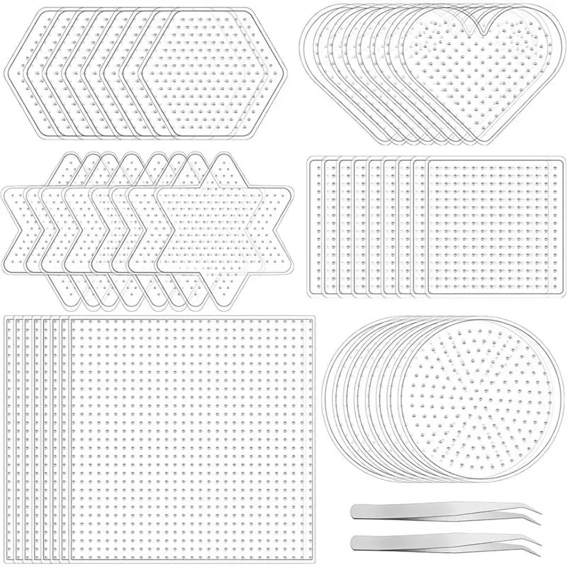 BAAJ-5Mm Fuse Beads Pegboards, Plastic Large Beads Boards With 2 Tweezers Clear Bead Pegboards For DIY Craft Bead Projects
BAAJ-5Mm Fuse Beads Pegboards, Plastic Large Beads Boards With 2 Tweezers Clear Bead Pegboards For DIY Craft Bead Projects