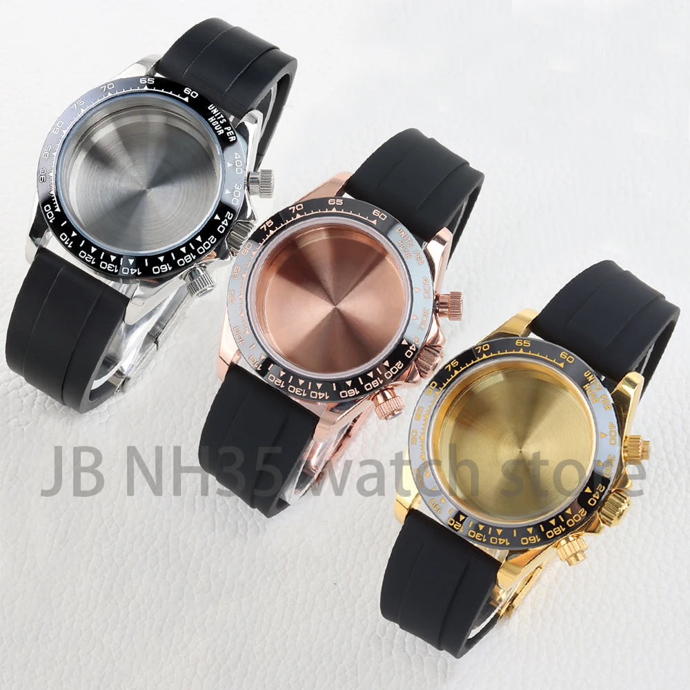 VK63 40mm Watch Case 316L Solid Stainless Steel Sapphire For Daytona VK63 VK64 Movement Case watch Part 29mm Dial Rubber Strap
VK63 40mm Watch Case 316L Solid Stainless Steel Sapphire For Daytona VK63 VK64 Movement Case watch Part 29mm Dial Rubber Strap