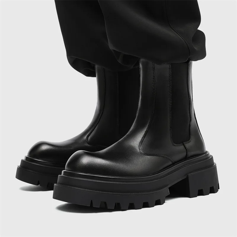 mens luxury fashion punk stage platform boots genuine leather shoes cowboy autumn winter boot handsome high chelsea botas hombre
mens luxury fashion punk stage platform boots genuine leather shoes cowboy autumn winter boot handsome high chelsea botas hombre