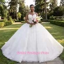 Stylish Customized Luxury Sleeveless Pearls Sequins Ball Gown Lace Up Back Wedding Dress Vestido De Novia Floor-Length
Stylish Customized Luxury Sleeveless Pearls Sequins Ball Gown Lace Up Back Wedding Dress Vestido De Novia Floor-Length