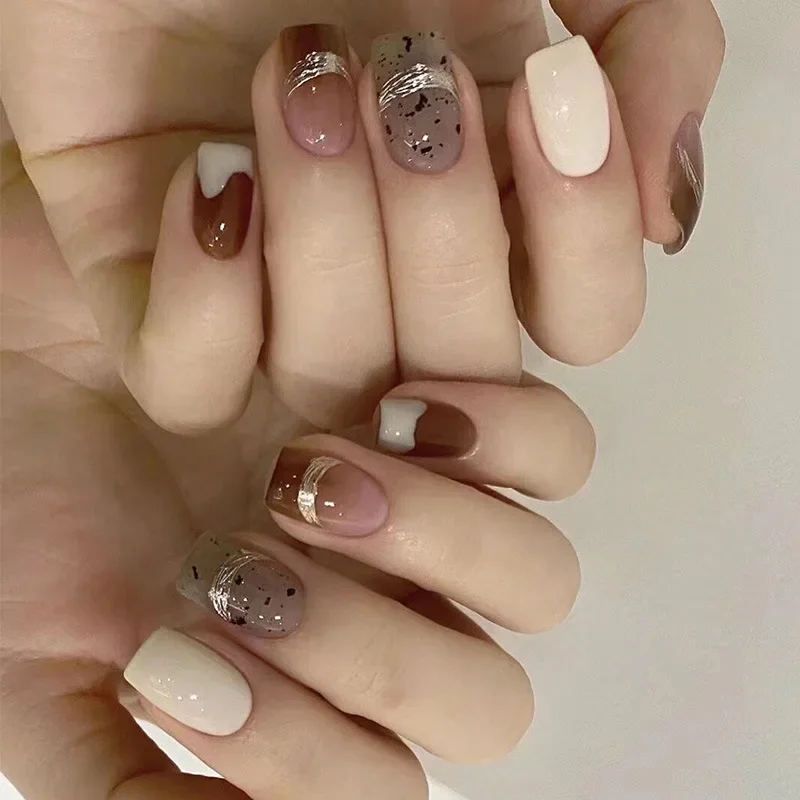 24Pcs/Box Caramel Oats Gradient Fake Nails Press on False Nail Tips with Glue Sticker Set Art
24Pcs/Box Caramel Oats Gradient Fake Nails Press on False Nail Tips with Glue Sticker Set Art