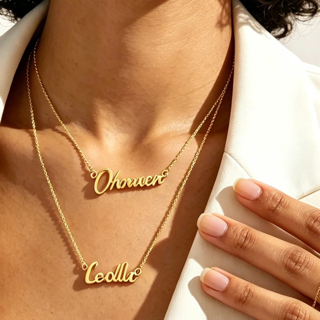 Custom Name Necklace for Women and Men – Personalised Cursive Letter Pendant Stainless Steel Jewelry with Chain Choker Collar
Custom Name Necklace for Women and Men – Personalised Cursive Letter Pendant Stainless Steel Jewelry with Chain Choker Collar