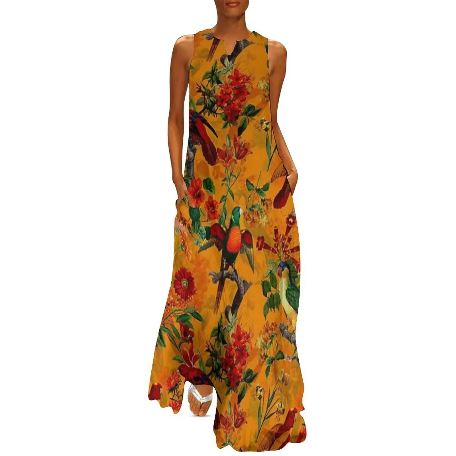 Vintage Tropical Bird Jungle Botanical Garden orange Nightgarden Long Dress clothing women summer 2025 Woman dresses
Vintage Tropical Bird Jungle Botanical Garden orange Nightgarden Long Dress clothing women summer 2025 Woman dresses