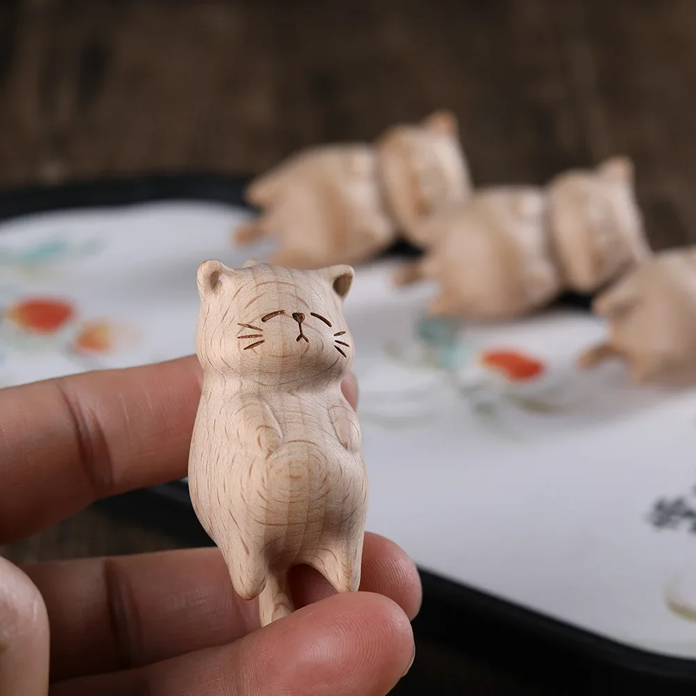 New Miniature Lucky Cat Figures Decoration 2.2/2.83" Beech Wood Carving Animals Handicrafts DIY Pendant Accessories Gift
New Miniature Lucky Cat Figures Decoration 2.2/2.83" Beech Wood Carving Animals Handicrafts DIY Pendant Accessories Gift