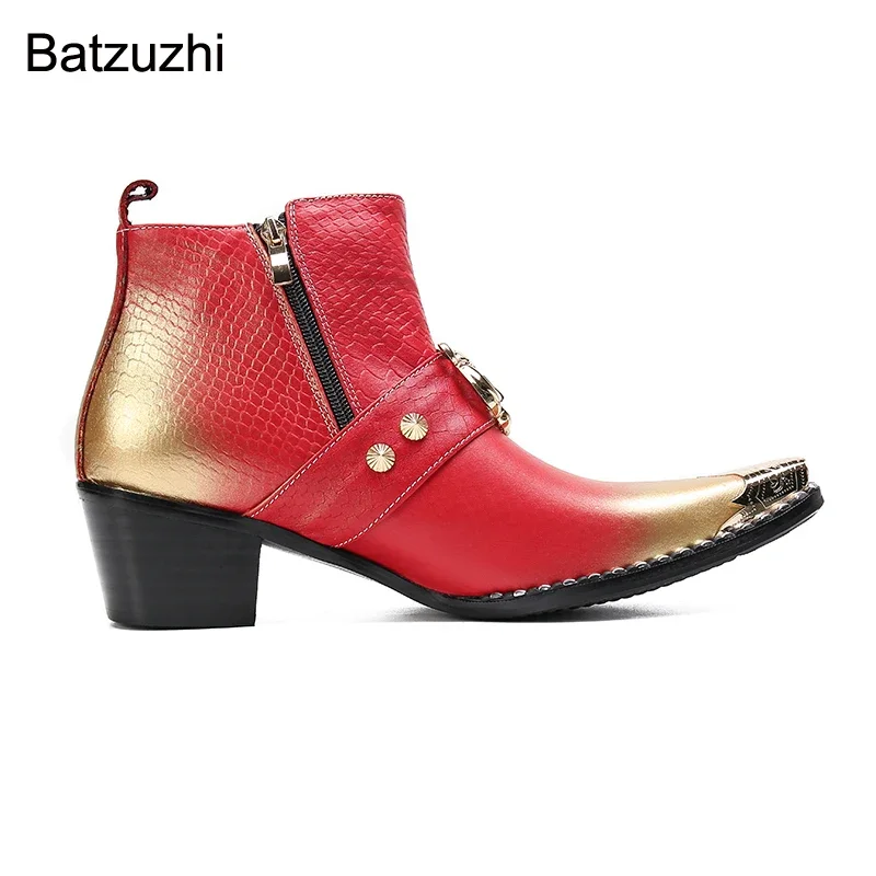 2025 НОВЫЕ мужские кожаные ботинки в стиле панк-рок на каблуке 6 см для мужчин, модные мужские ботинки с двойной молнией и металлическим носком Botas Hombre!
2025 НОВЫЕ мужские кожаные ботинки в стиле панк-рок на каблуке 6 см для мужчин, модные мужские ботинки с двойной молнией и металлическим носком Botas Hombre!