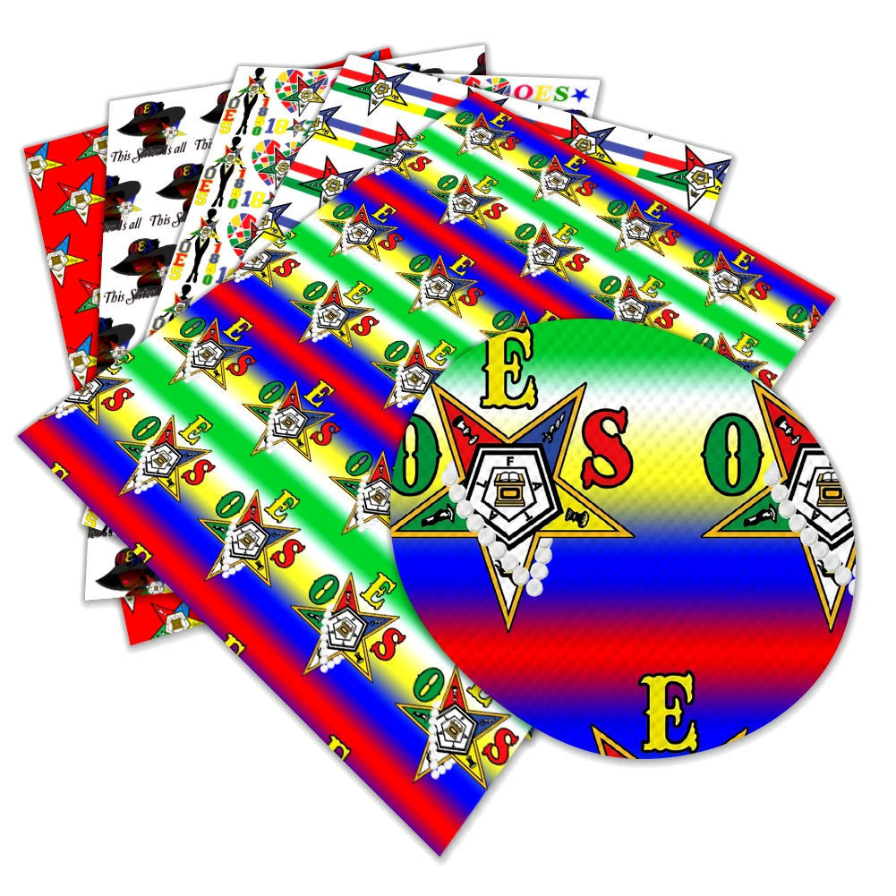 Eastern Stars OES Sorority Print Pattern Faux Leather Vinyl Cross Grain for DIY Hair Bow Jewelry Earring Craft Making
Eastern Stars OES Sorority Print Pattern Faux Leather Vinyl Cross Grain for DIY Hair Bow Jewelry Earring Craft Making