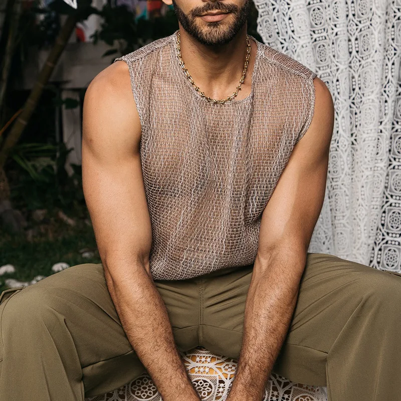 Men's Spring And Summer Design Fishing Net Vest Sexy Sleeveless Breathable Comfortable Top
Men's Spring And Summer Design Fishing Net Vest Sexy Sleeveless Breathable Comfortable Top