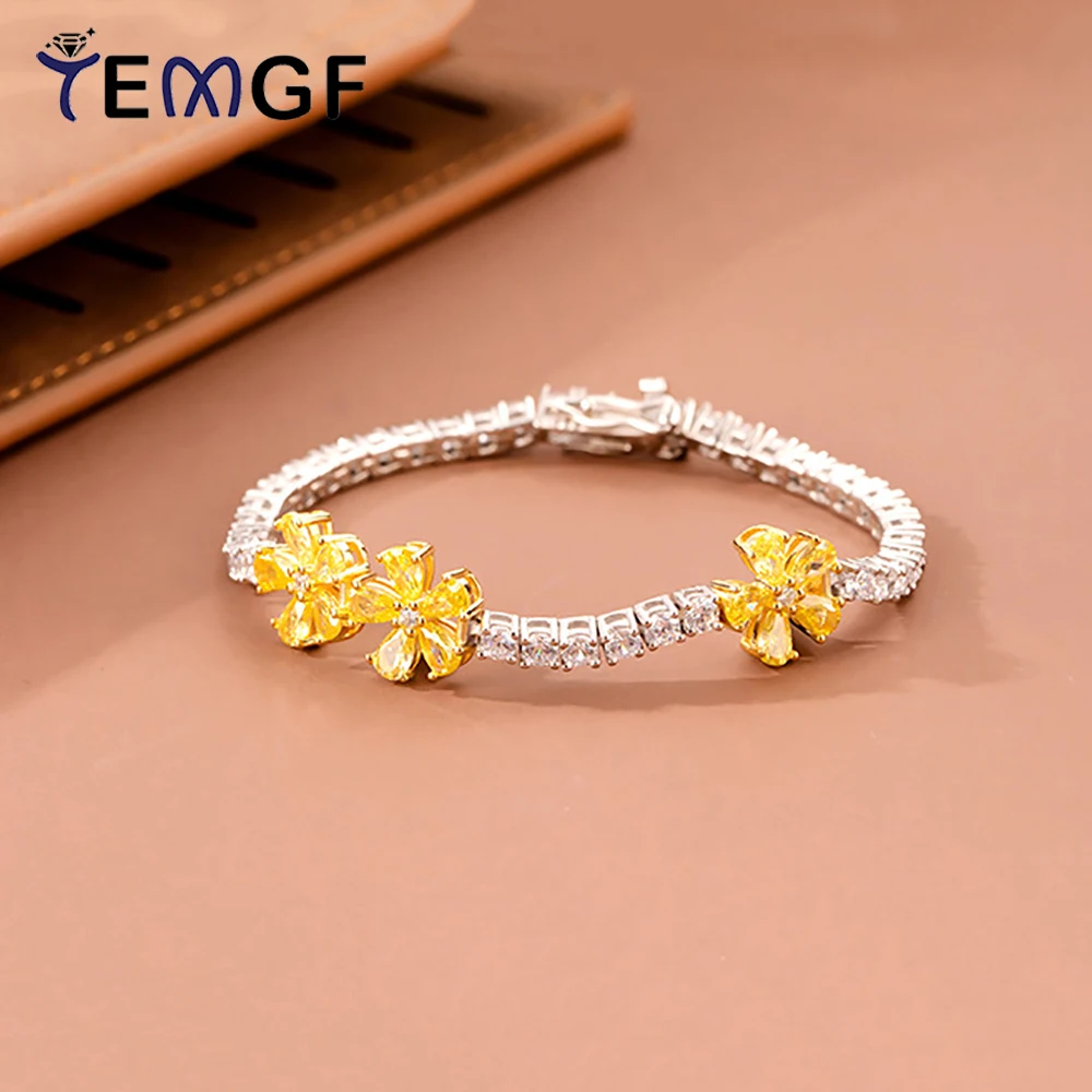 TEMGF Full Zircon Bracelet S925 Sterling Silver Chain Unique Flower Design for Women Girls Simple Fine Jewelry Birthday Gifts
TEMGF Full Zircon Bracelet S925 Sterling Silver Chain Unique Flower Design for Women Girls Simple Fine Jewelry Birthday Gifts