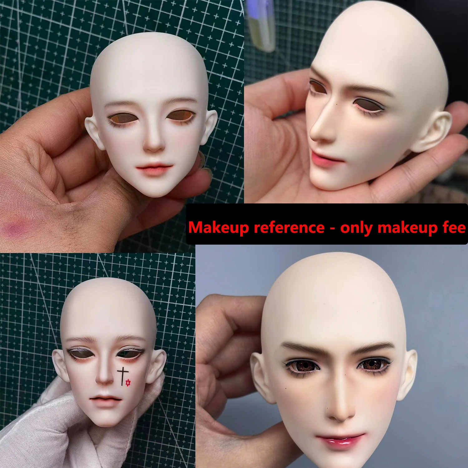 1/4 1/6 1/3 BJD Doll Head Makeup Fee-Only Makeup,Makeup time is about a month,
1/4 1/6 1/3 BJD Doll Head Makeup Fee-Only Makeup,Makeup time is about a month,