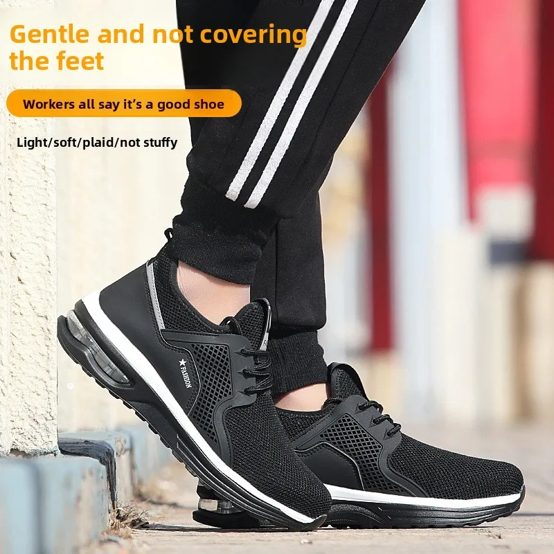 Air Cushion Anti-smashing and Anti-piercing Labor Insurance Shoes Construction Site Work Shoes Flying Woven Protective Shoes
Air Cushion Anti-smashing and Anti-piercing Labor Insurance Shoes Construction Site Work Shoes Flying Woven Protective Shoes